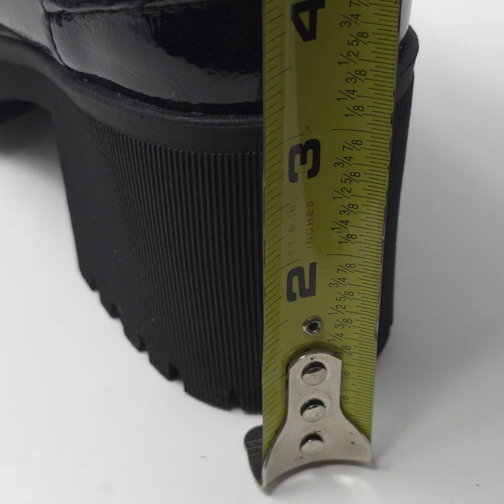 Sun + Stone Presscott Black Patent Chunky Heel Loafers 6.5M - Picture 11 of 12